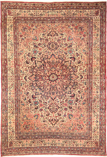 the Cyrus Artisan Antique Persian Lavar Kerman rug