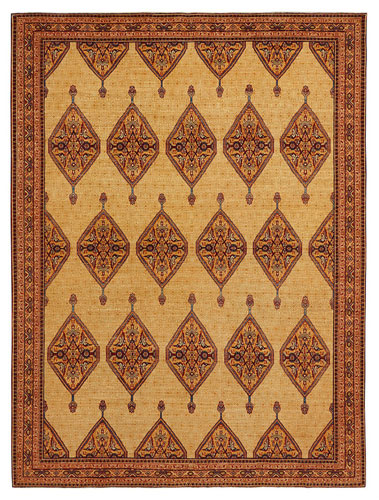 the Wool & Silk Afghan Farahan rug