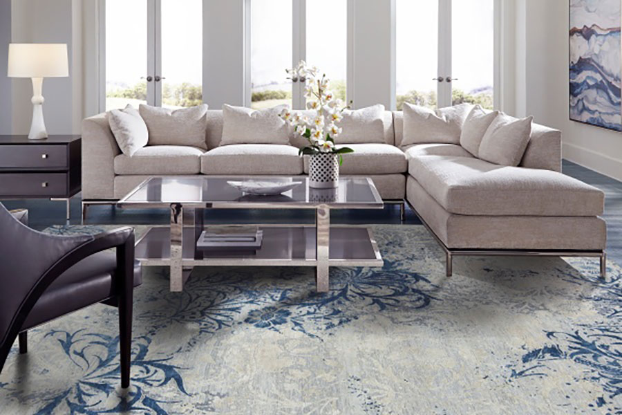 how to decorate home with distressed Oriental rugs