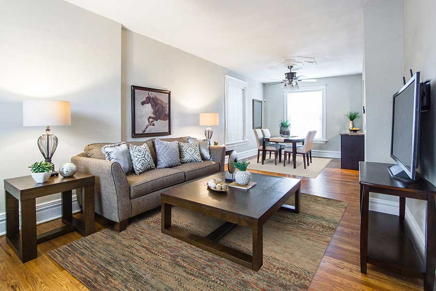 brown textured rug in a cape cod home