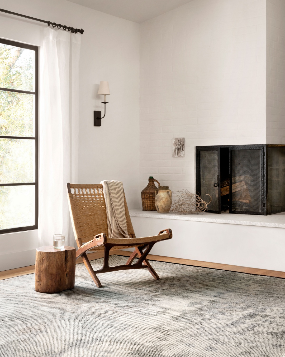 Wabi-sabi reading nook peaceful and tidy