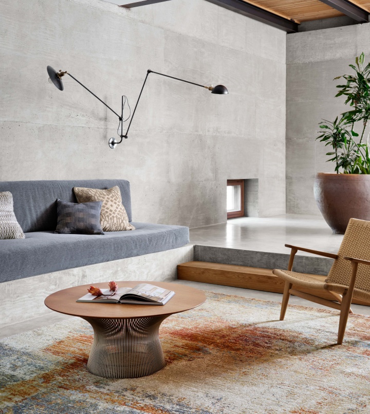 sunken furniture Japanese inspired Zen living room