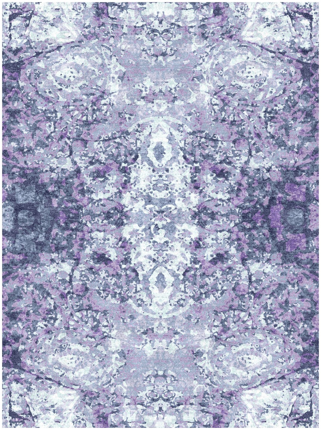 gray blue artisan rug very peri theme