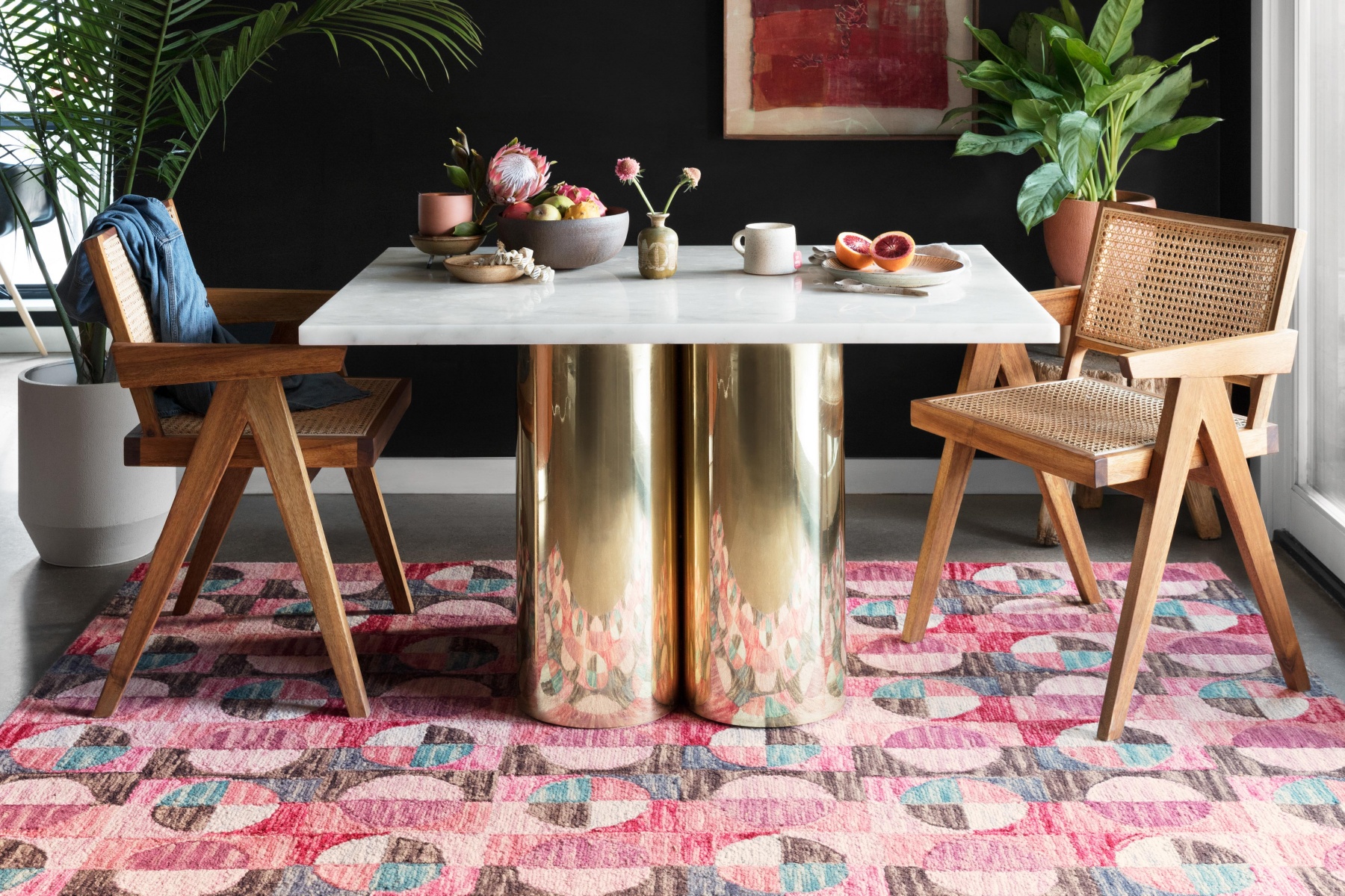 bohemian inspired dining room 