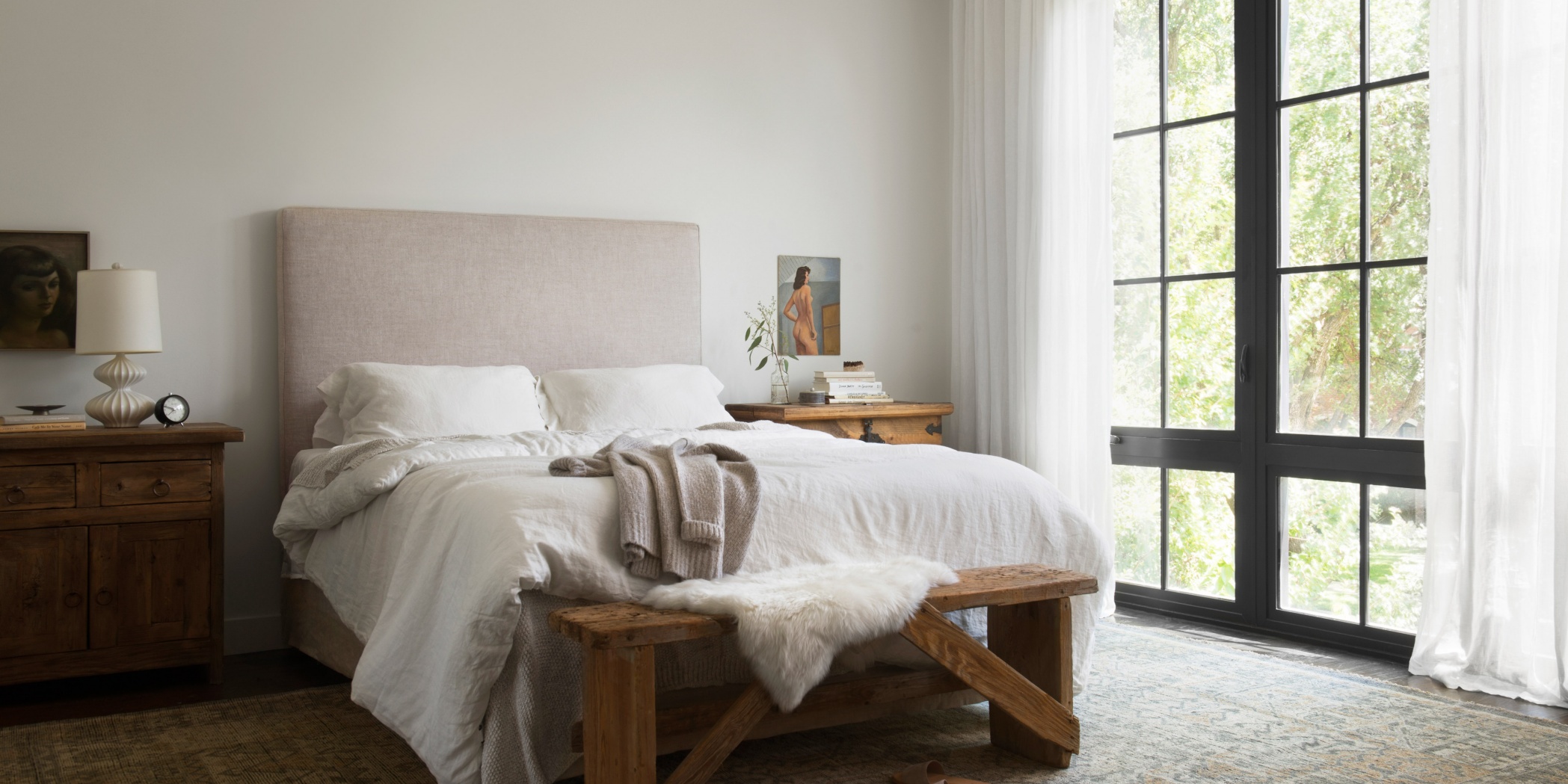 neutral themed bedroom