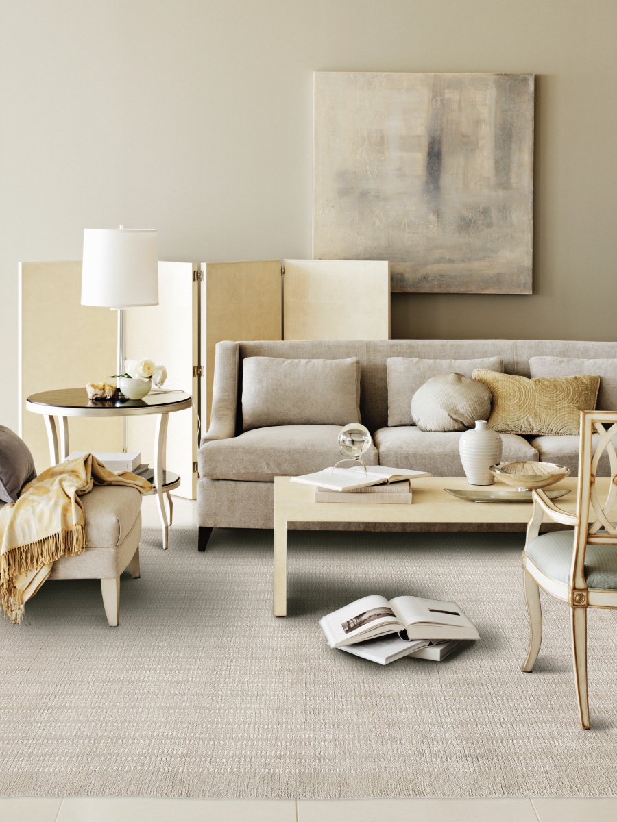 neutral living room for summer decorating