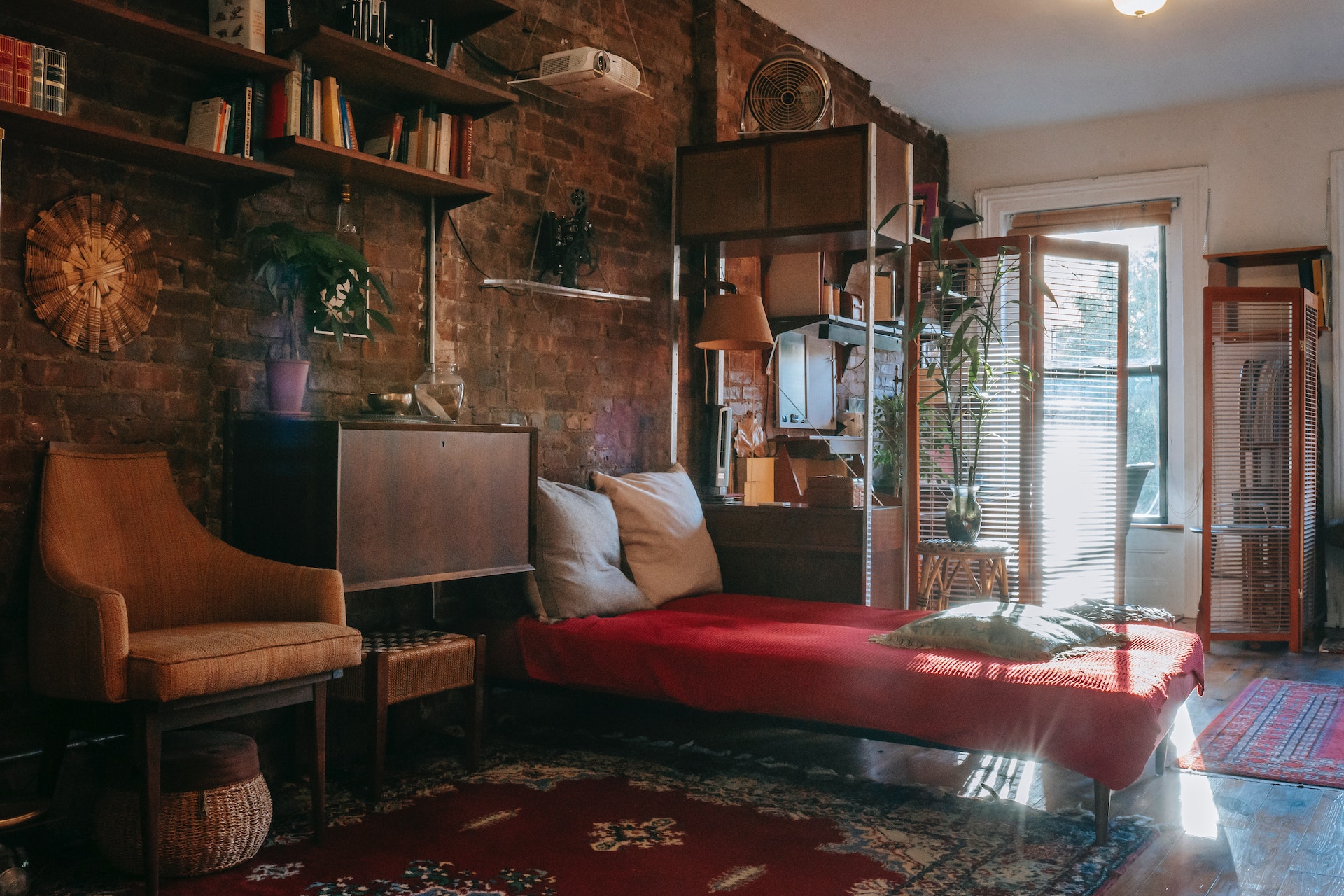 Classic bedroom interior featuring antique rugs